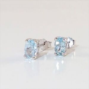 Blue Topaz Post Earrings